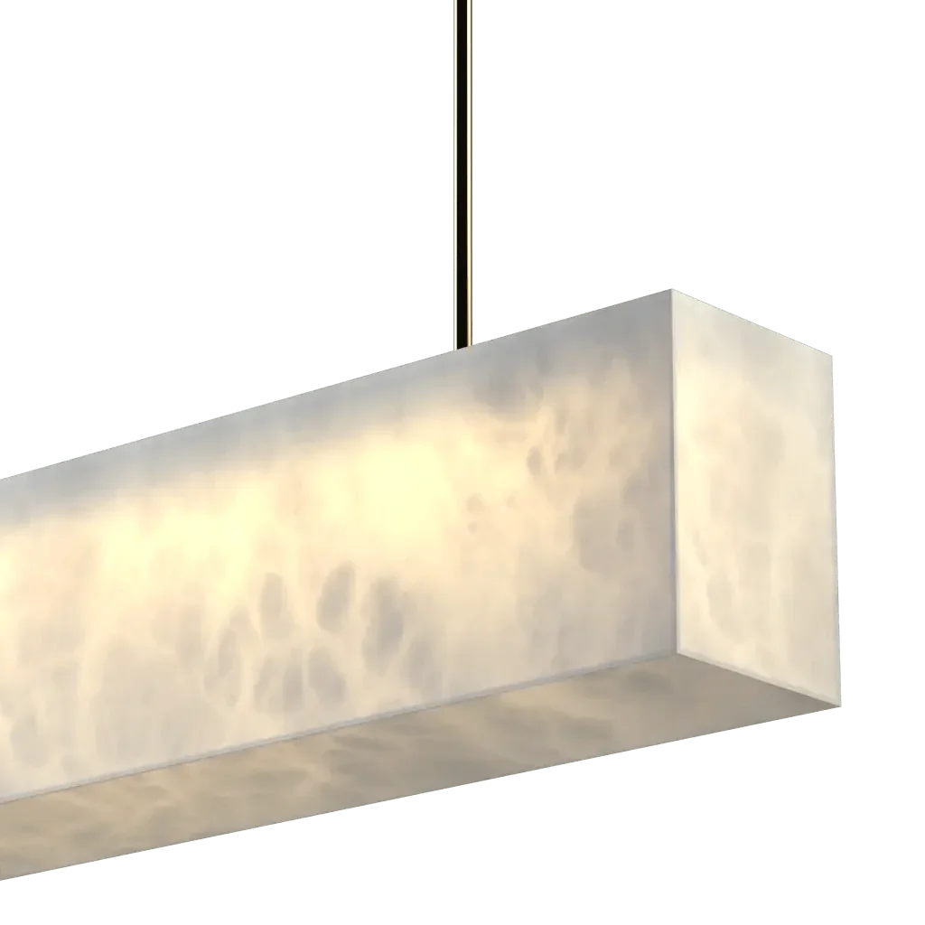 Aragon Pendant - polished brass finish, back view showing mounting hardware