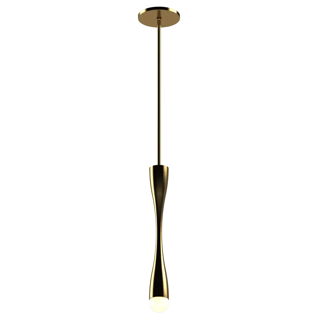 Arc Pendant - dark bronze finish, front view