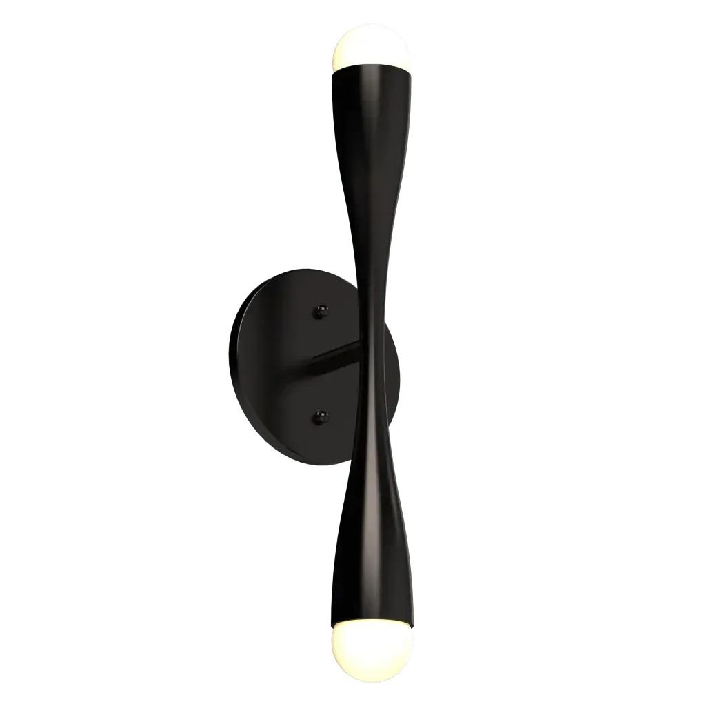 Arc Sconce - dark bronze finish, front view with light off