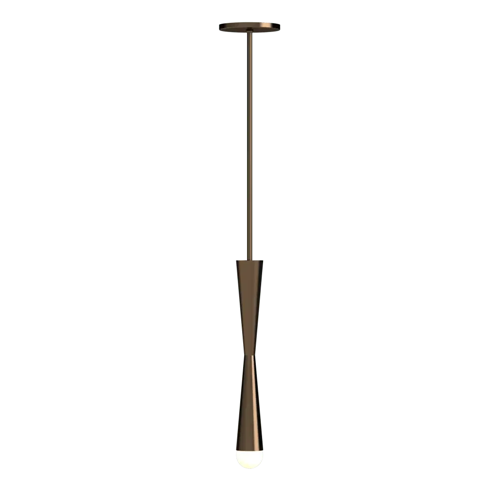 Axis Pendant - dark bronze finish, front view