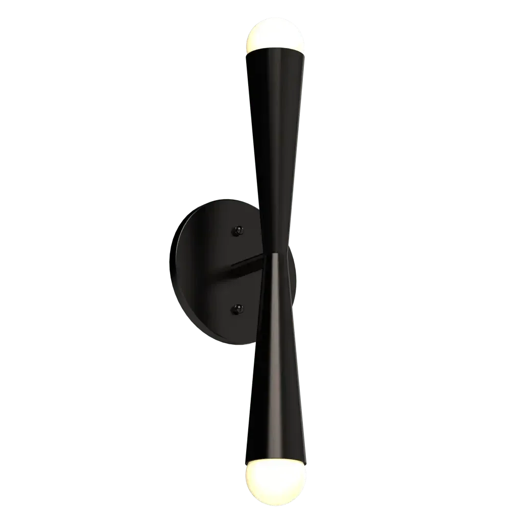 Axis Sconce - dark bronze finish, side profile view