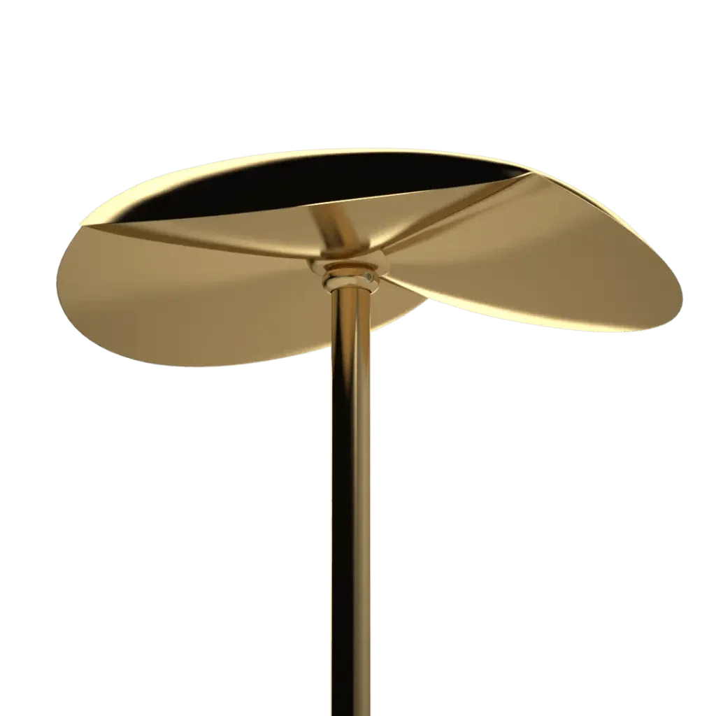 Bud Pendant - polished brass finish, shorter drop length variant