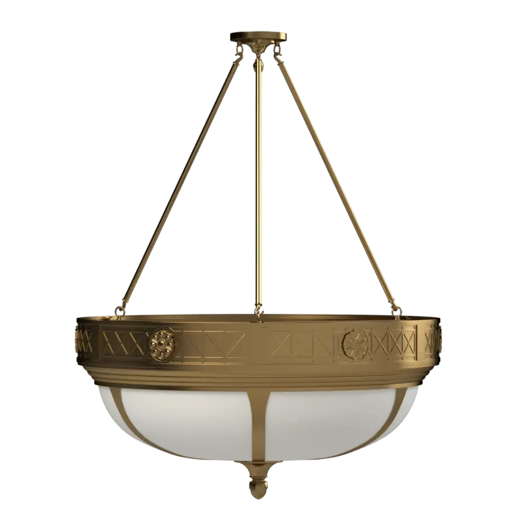 Buttonwood pendant polished gold and frosted glass bowl shaped ceiling light fixture for indoor lighting