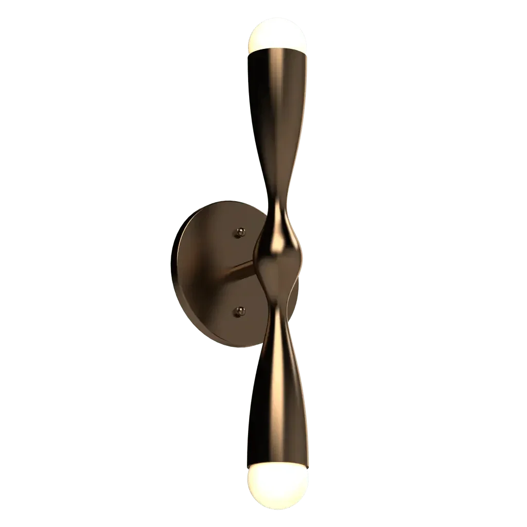 Camber Sconce - dark bronze finish, front view