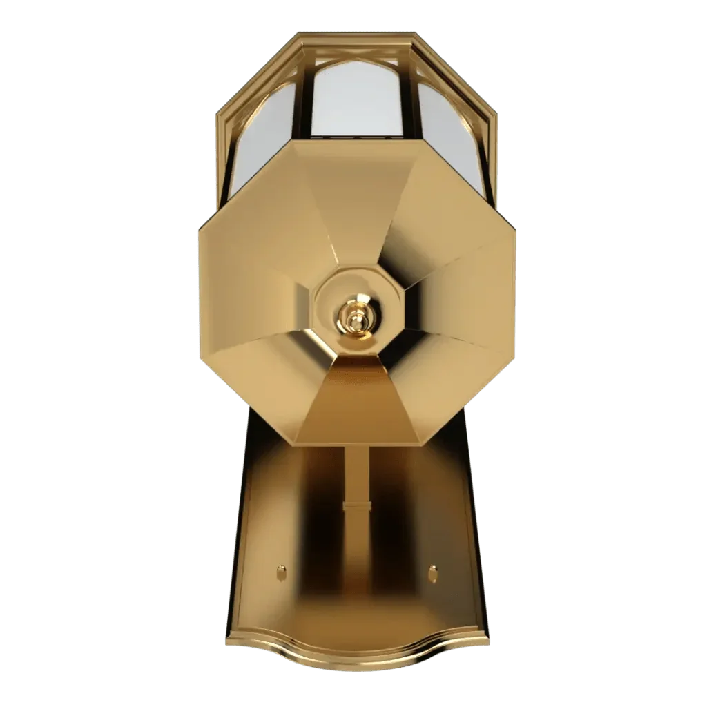 Central Ave. Sconce - polished brass finish, interactive 3D view