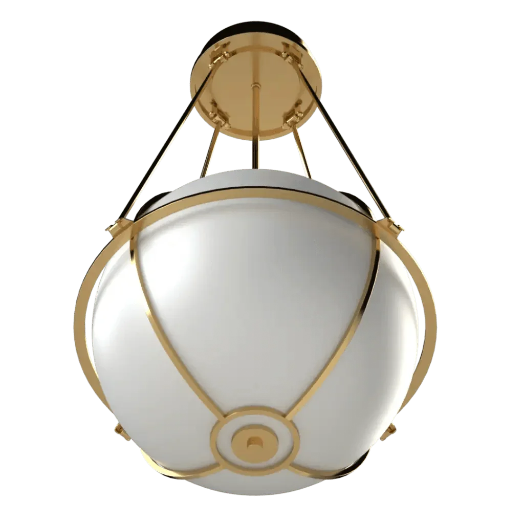 Chatham Pendant - polished brass finish, interactive 3D view