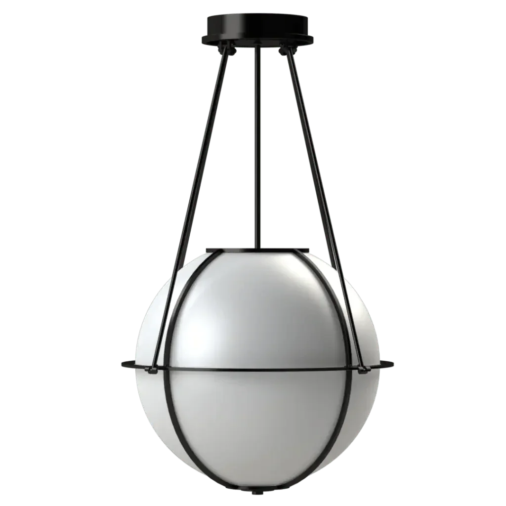 Chatham Pendant - polished brass finish, detail of suspension assembly