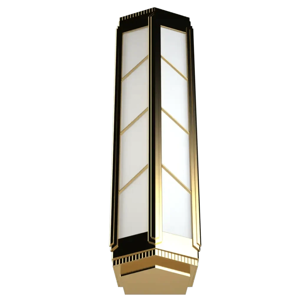 Chisolm Sconce - polished brass finish, interactive 3D view
