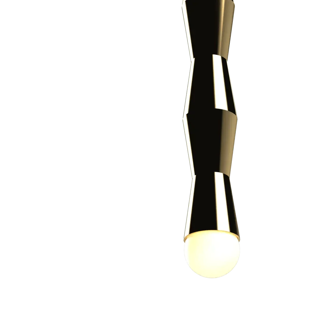 Column Pendant - dark bronze finish, front view