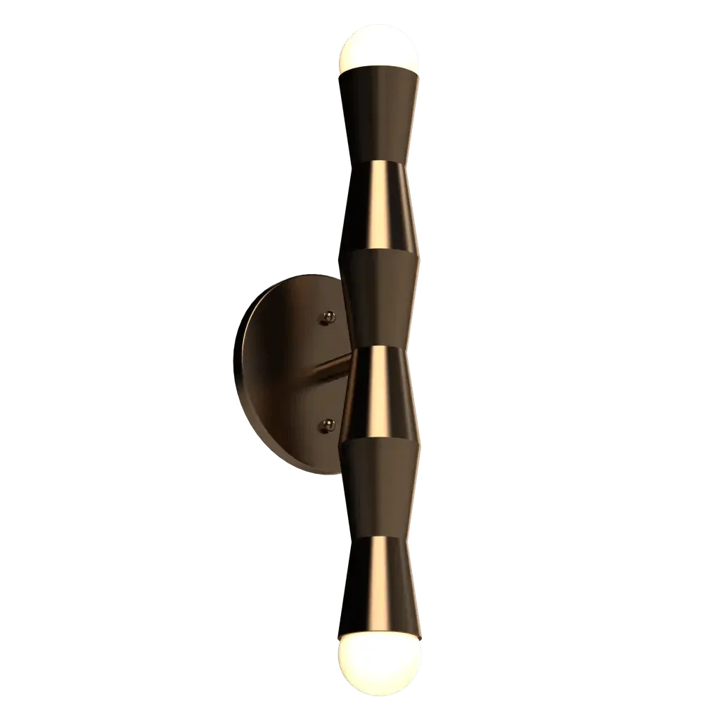 Column Sconce - dark bronze finish, front view