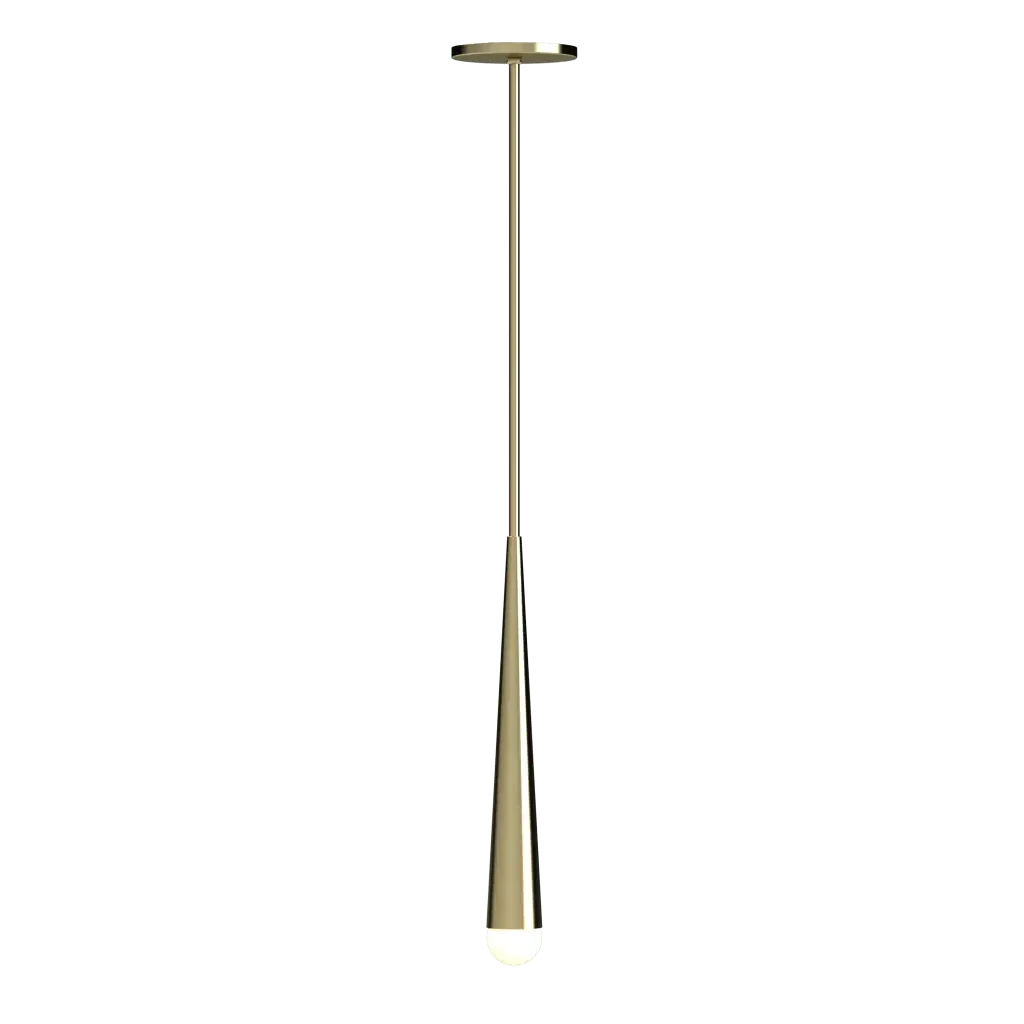 Conic Pendant - dark bronze finish, front view
