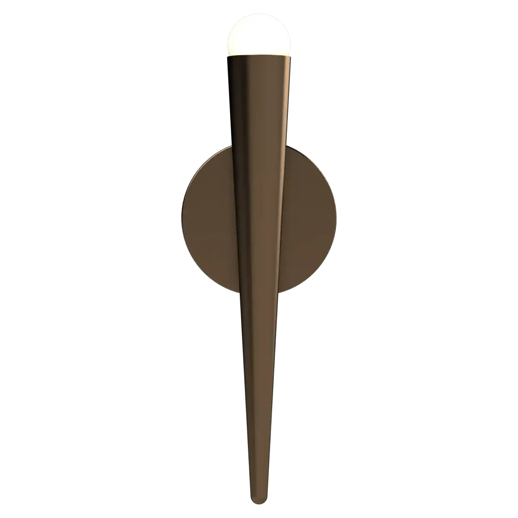 Conic Sconce - dark bronze finish, front view