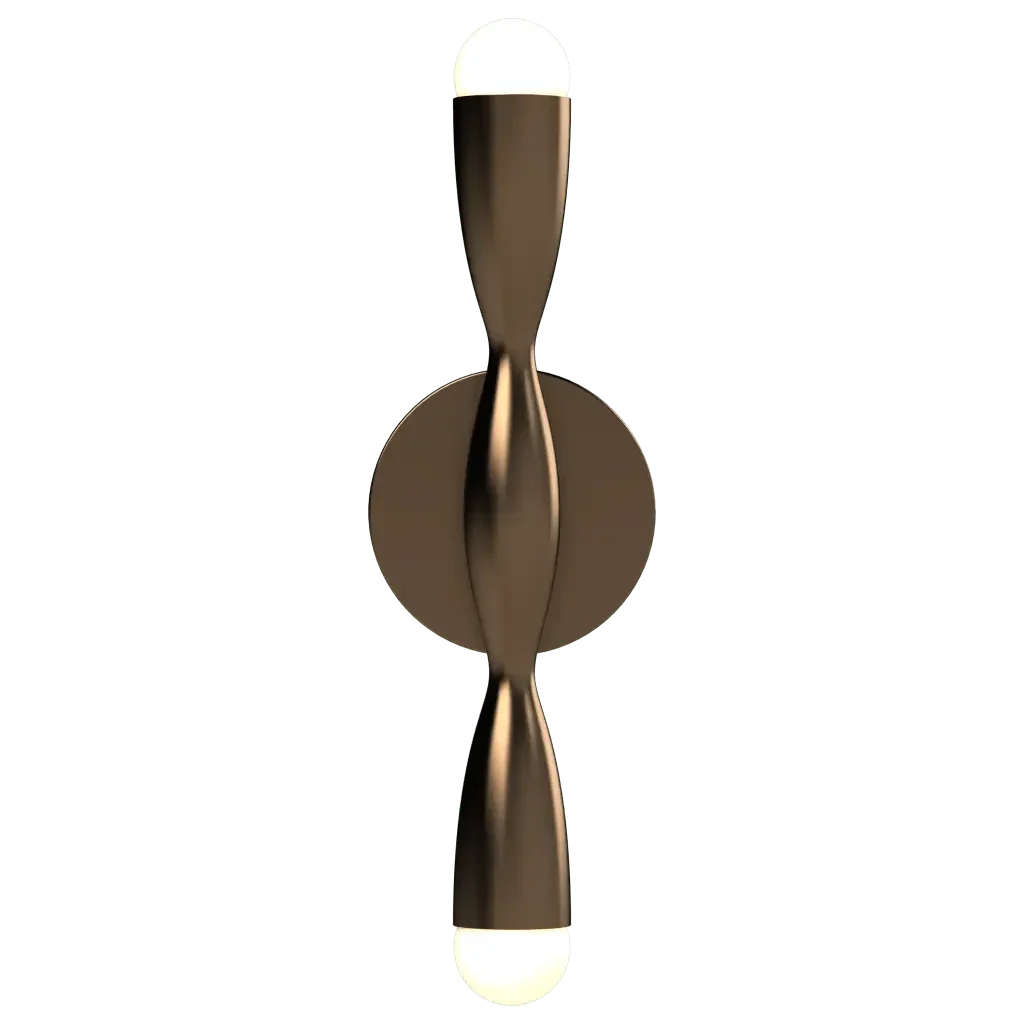 Crest Sconce - dark bronze finish, front view