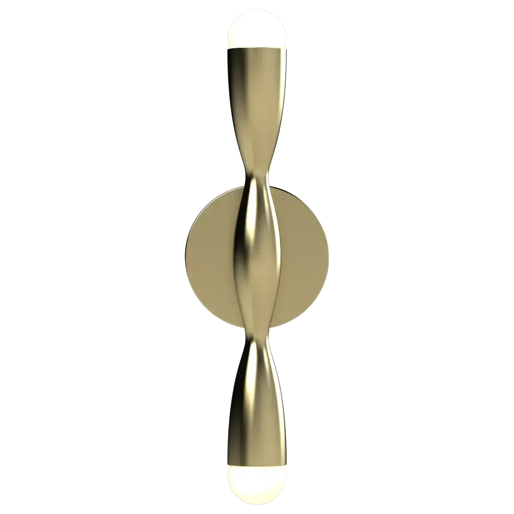 Crest Sconce - polished brass finish, side profile view