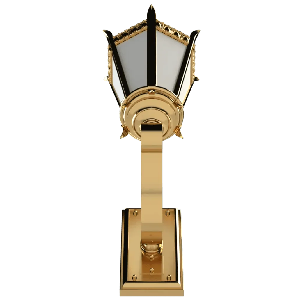 Edwardian Sconce - polished brass finish, interactive 3D view