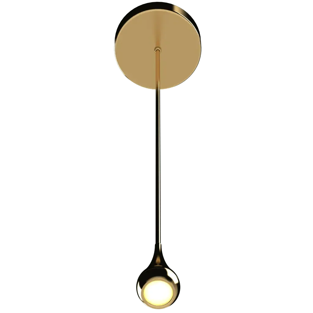 Fallwater Pendant - polished brass finish, interactive 3D view
