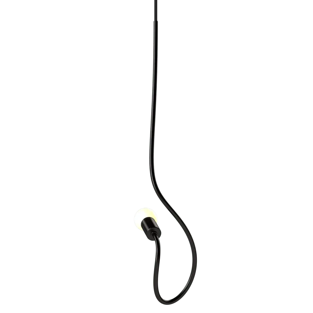 Gesture Pendant II - polished brass finish, lifestyle view suspended in room