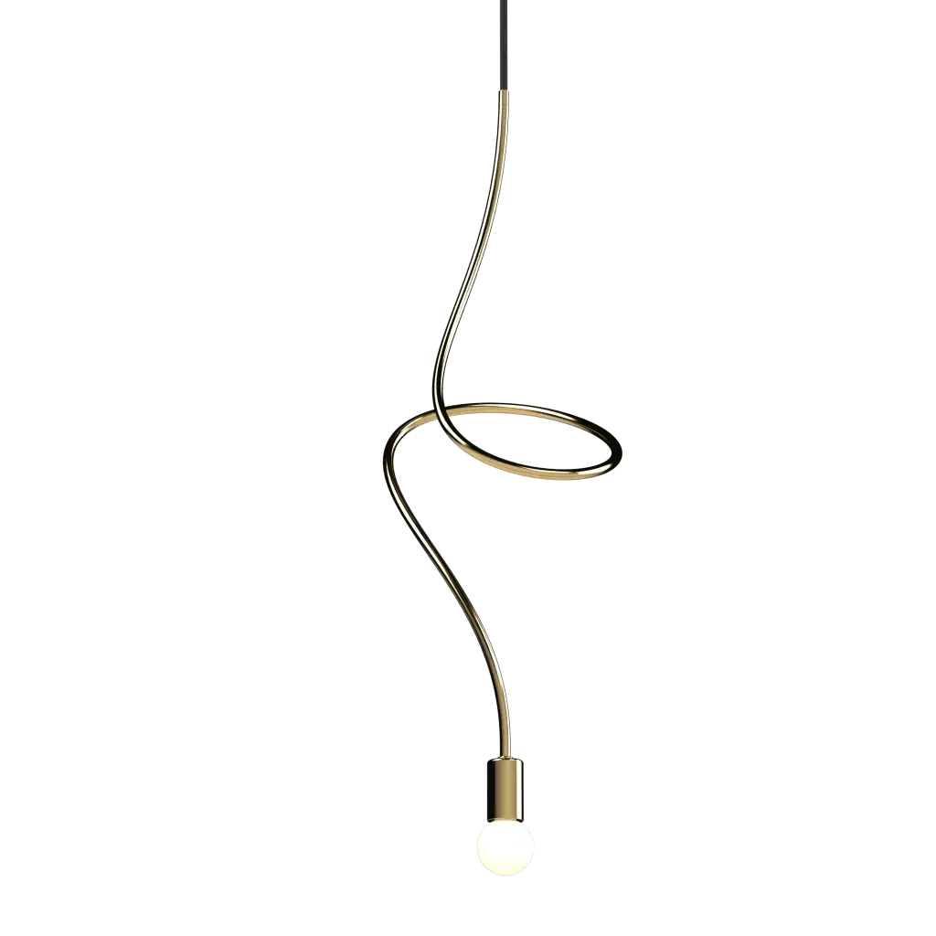 Gesture Pendant V1 - polished brass finish, back view showing mounting hardware