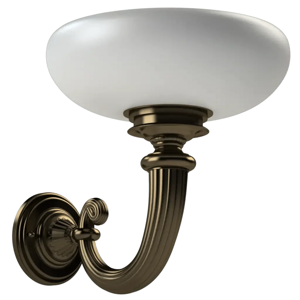Gilman sconce brass wall sconce with white inverted dome glass shade for elegant indoor lighting