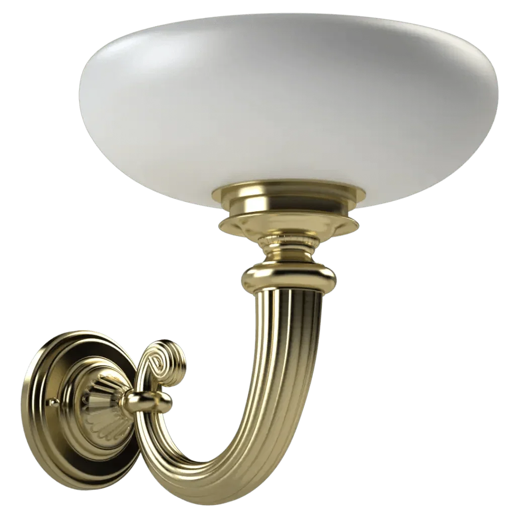 Gilman sconce brass wall sconce with a white glass shade ideal for elegant indoor lighting fixtures