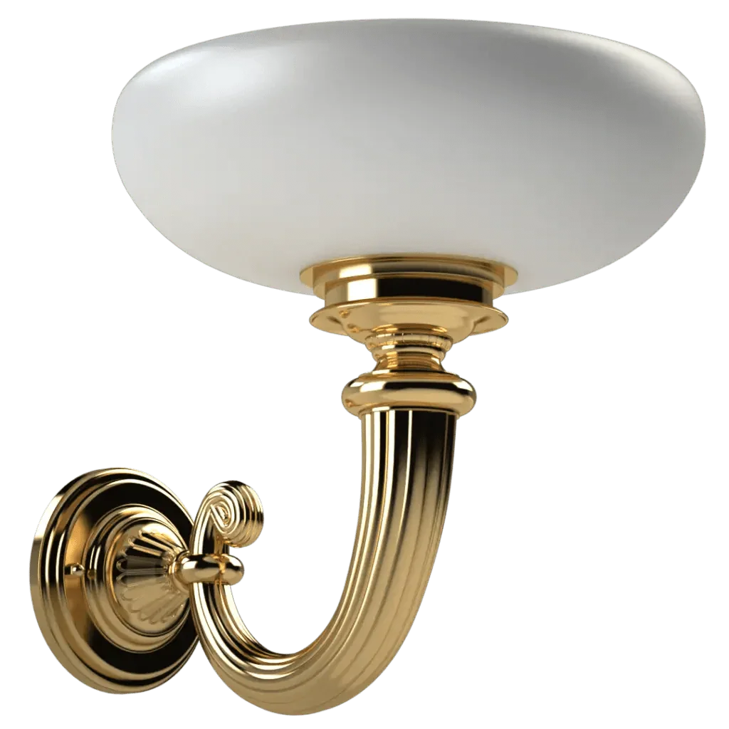 Gilman sconce polished brass wall sconce with white opal glass shade for elegant indoor lighting