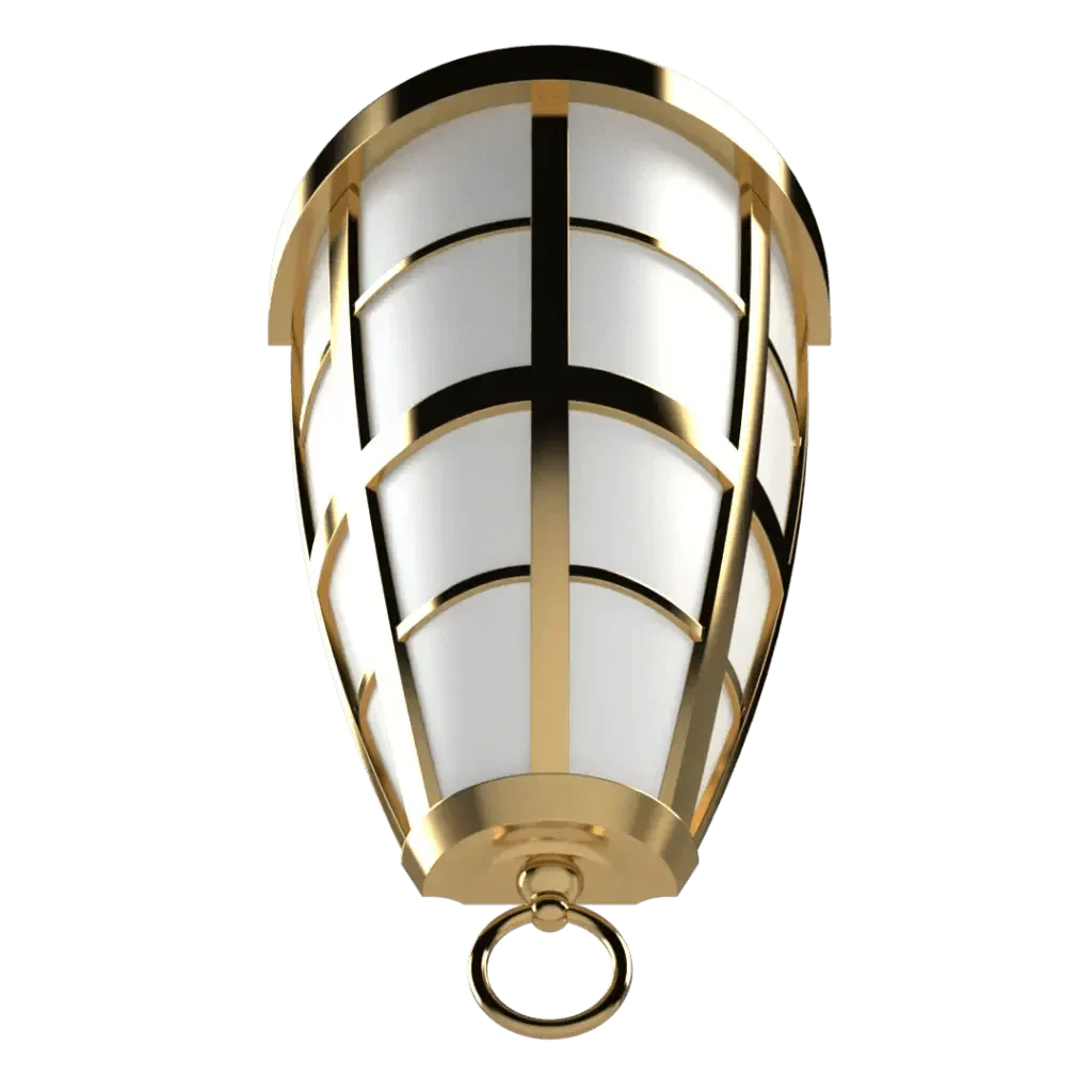 Hampton roads sconce gold and white ribbed hanging lantern with a bottom ring for elegant indoor lighting