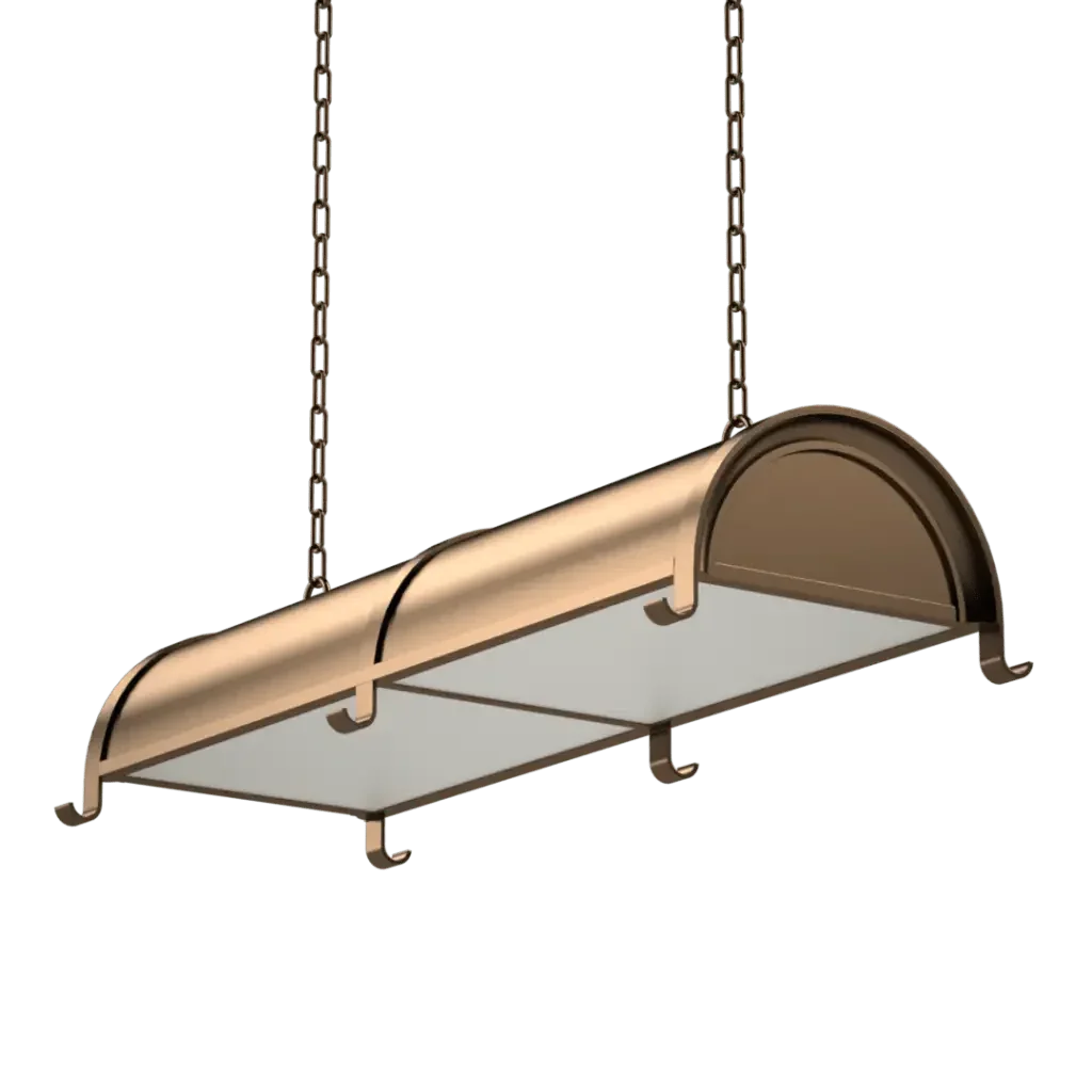 Johns Island Pendant - polished brass finish, detail of chain suspension links