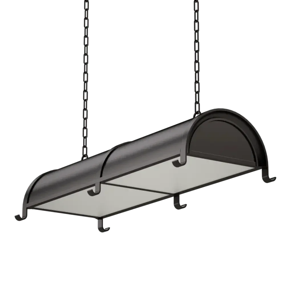 Johns Island Pendant - polished brass finish, lifestyle view suspended in room