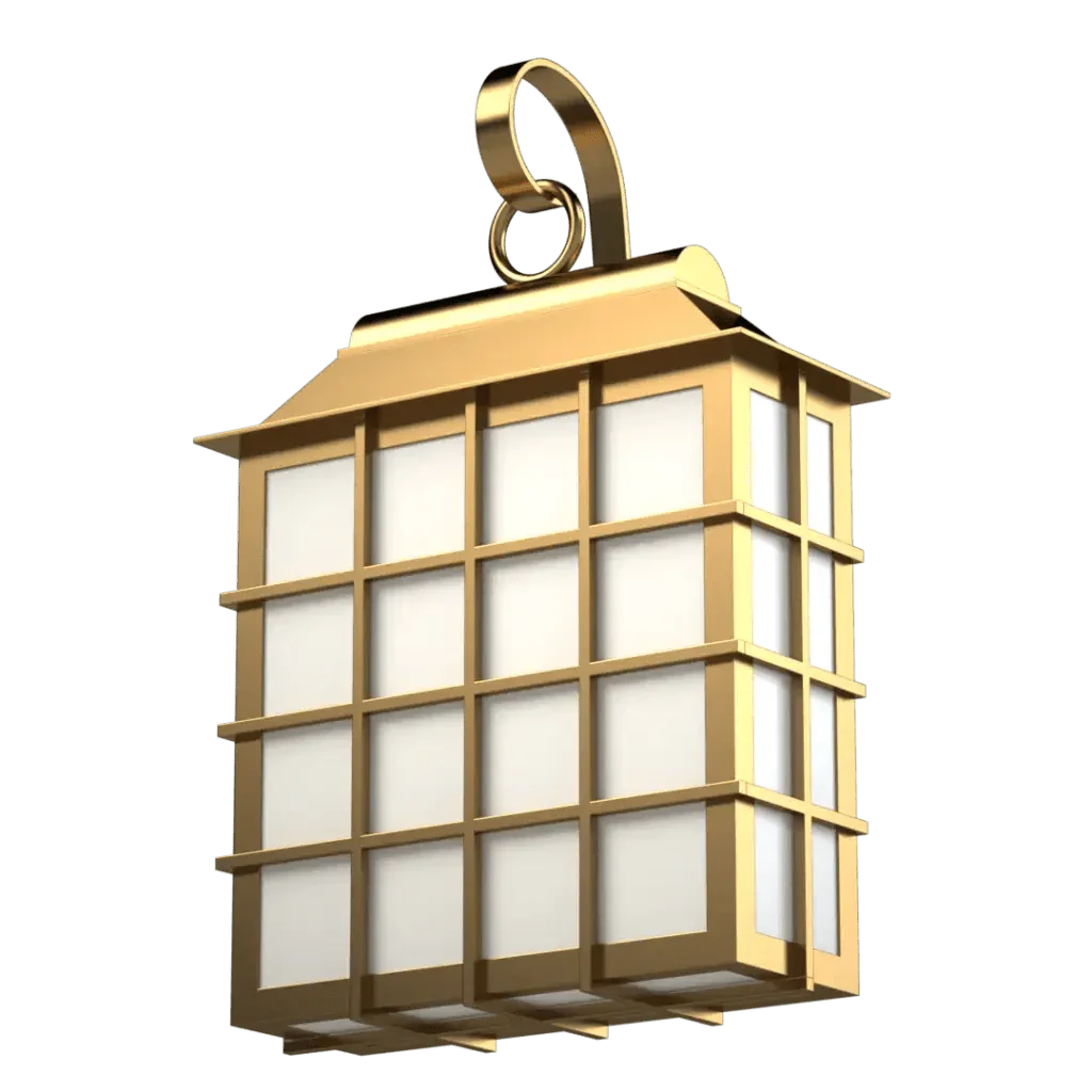 John's Island Sconce - polished brass finish, side profile showing open cage-like structure