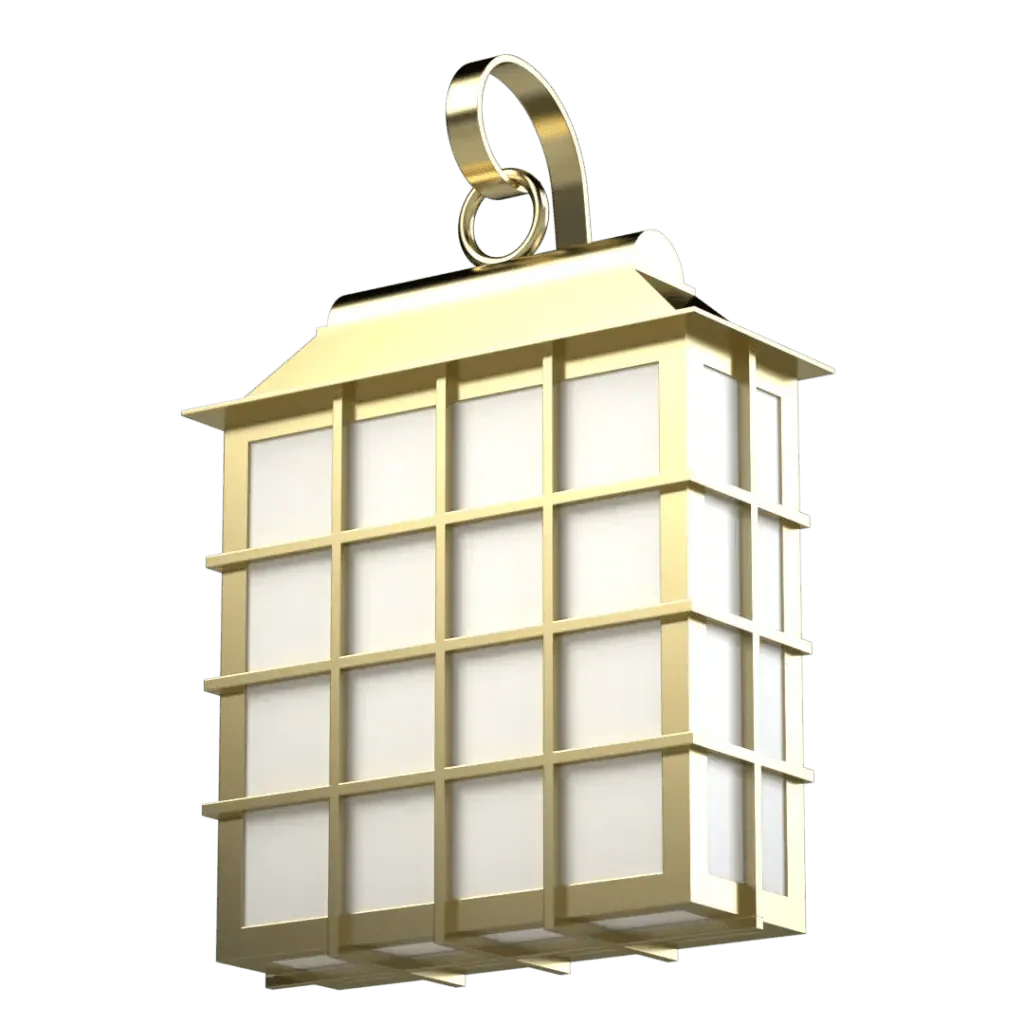 John's Island Sconce - polished brass finish, three-quarter view showing window pane grid pattern