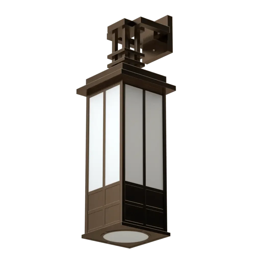 Kennedy Sconce - polished brass finish, detail of open geometric cage-like top framework