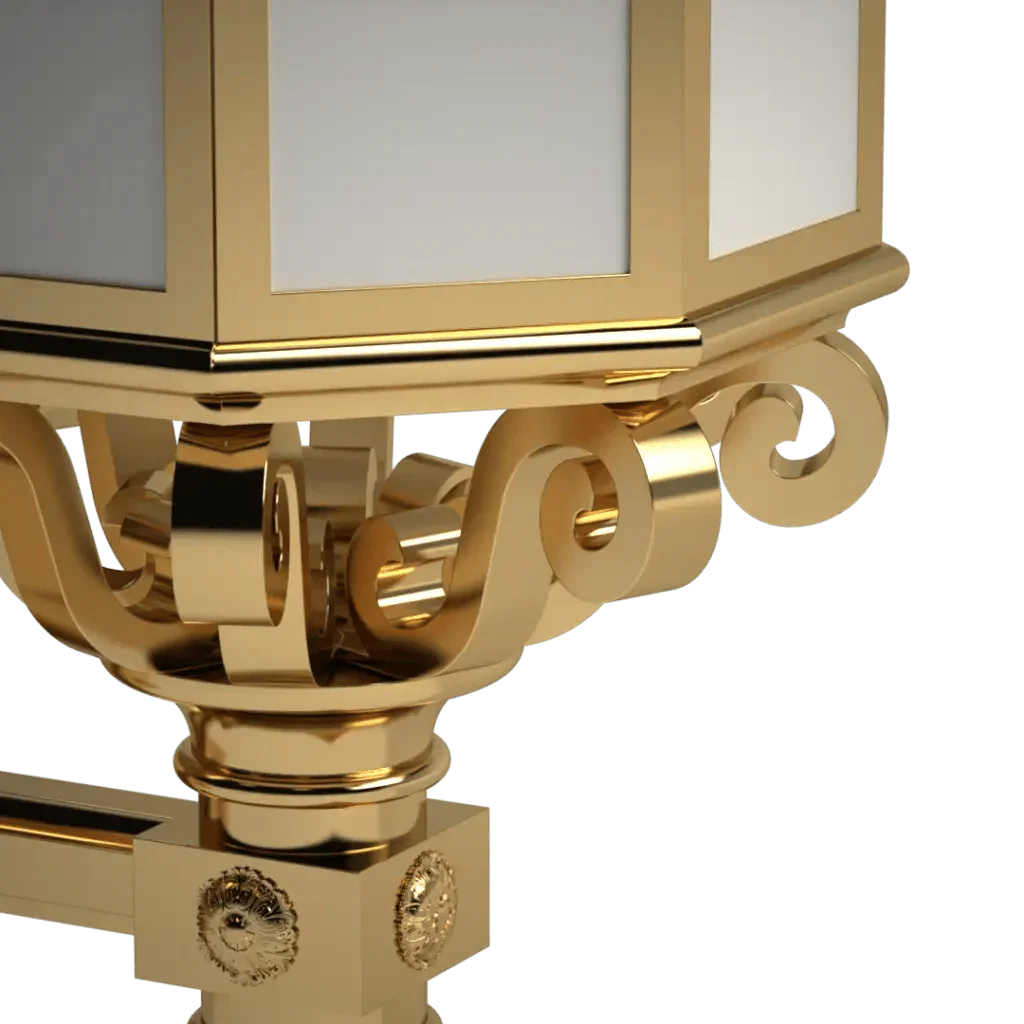 Lebanon sconce golden ornate lantern crafted from metal for elegant wall lighting decor