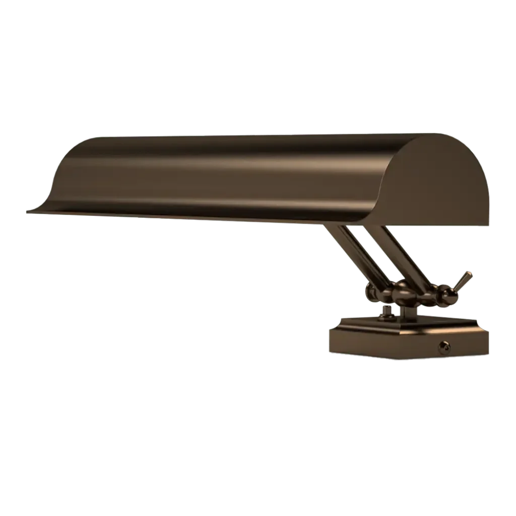 Lectern Desk Lamp - polished brass finish, detail of pivot ball-joint connectors on arm