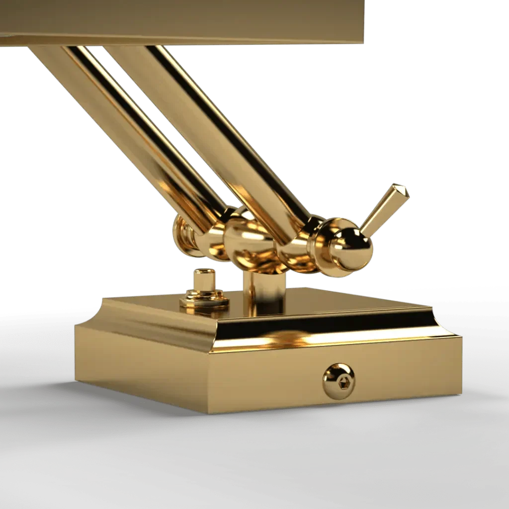 Lectern Desk Lamp - polished brass finish, lifestyle view on desk