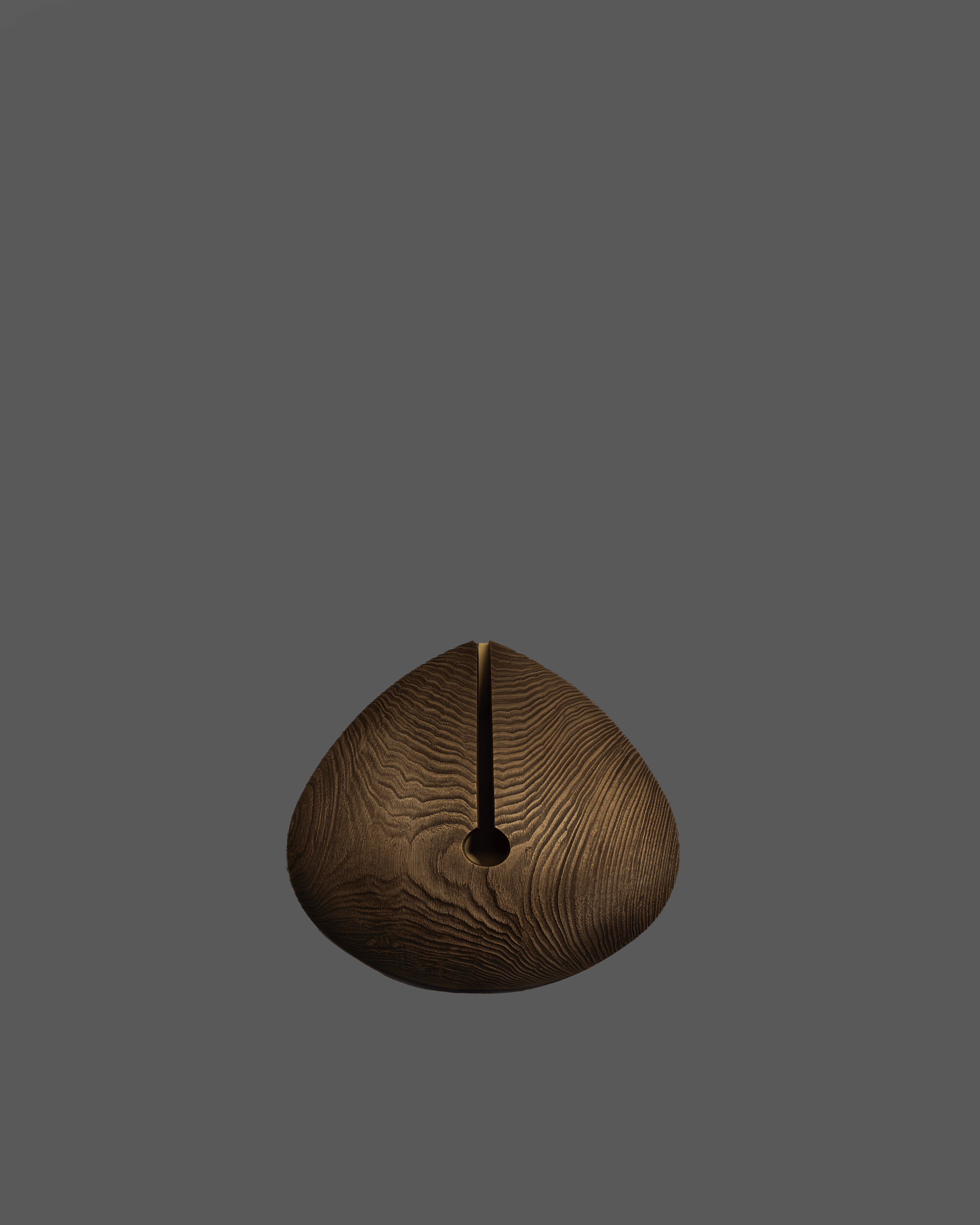 Golden textured coin purse lignum sconce with a central vertical slit for secure coin storage