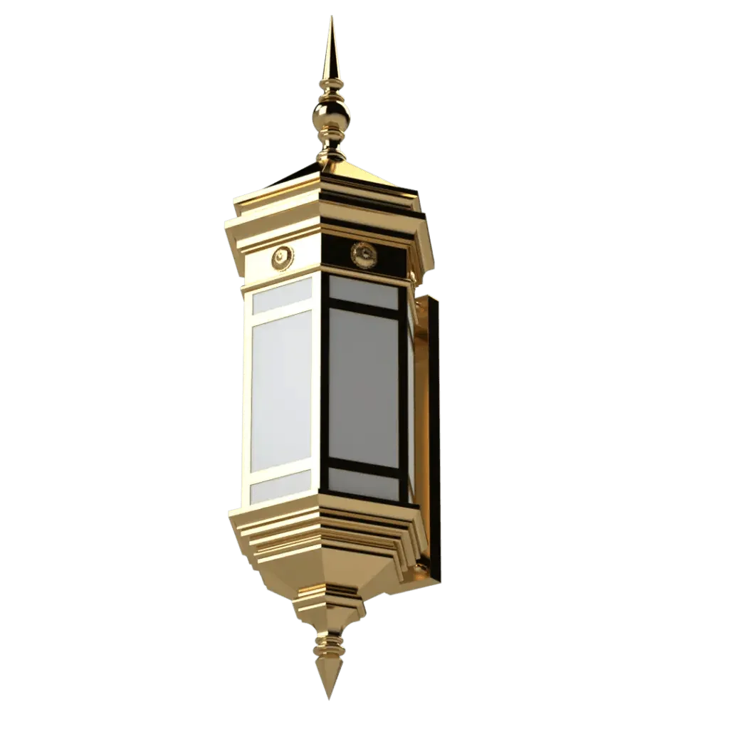 Lincoln sconce gold and white ornate wall sconce with pointed finial top and bottom for elegant lighting decor