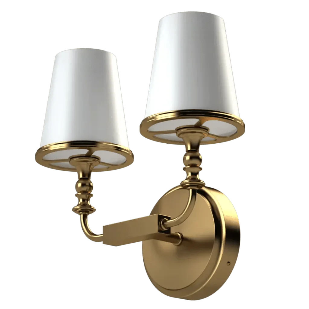 Mason II Petit Sconce - polished brass finish, side profile showing flat rectangular arm extending from wall