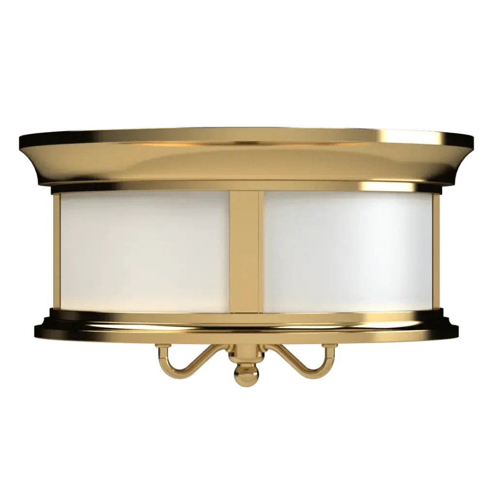 McAfee Flush Mount - polished brass finish, interactive 3D view