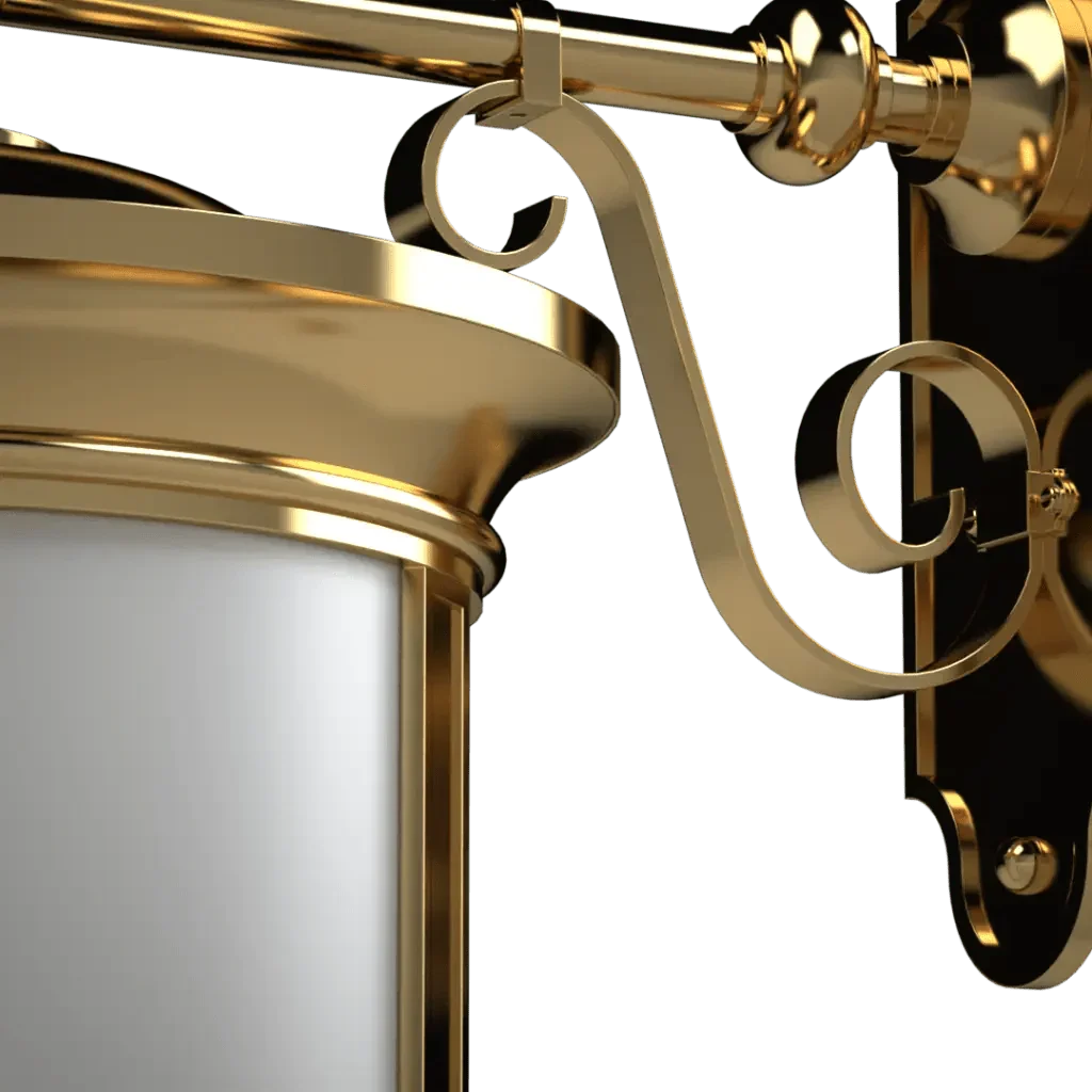 Mills Lantern Sconce vintage brass wall lamp with white cylindrical shade for elegant interior lighting