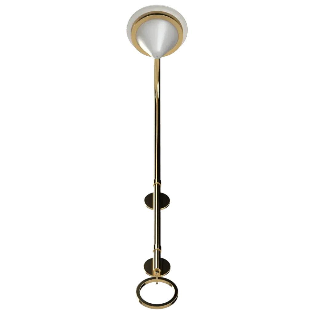 Ore Torchiere Sconce - polished brass finish, interactive 3D view