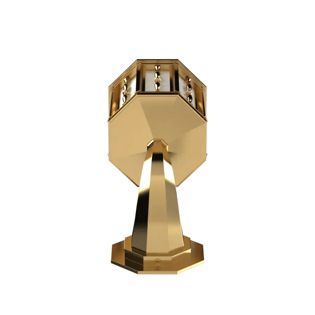 Park View Arm Sconce - polished brass finish, back view showing mounting plate