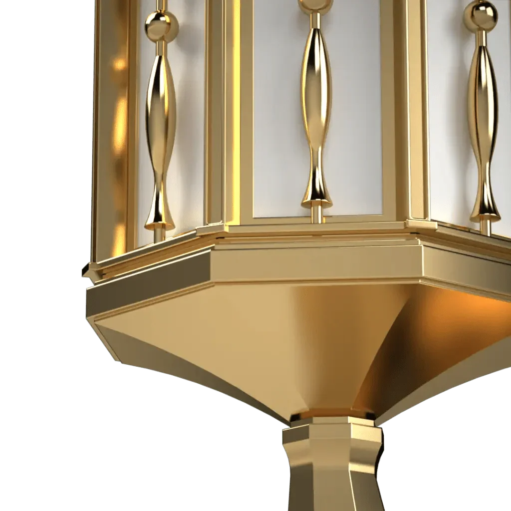 Park View Arm Sconce - polished brass finish, lifestyle view mounted in hallway