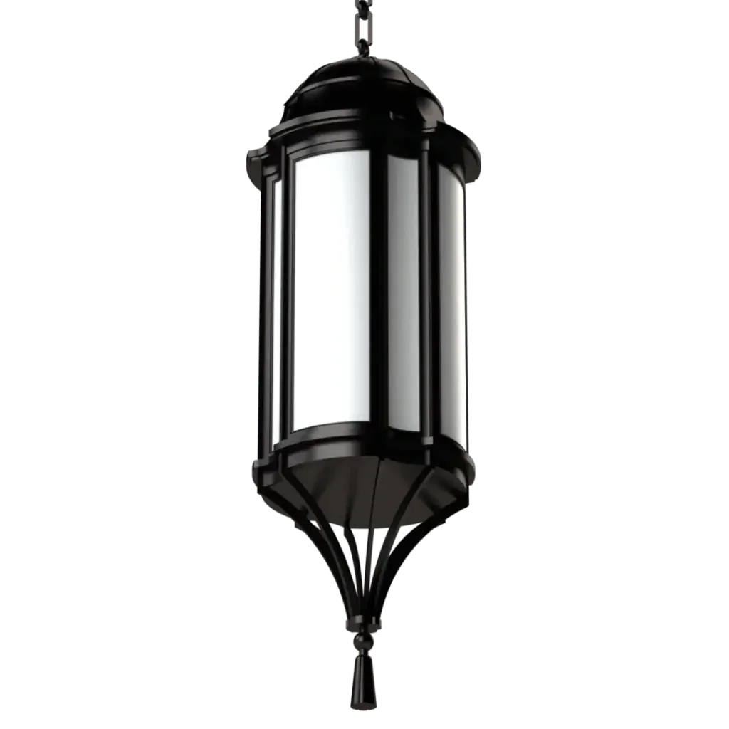 Park View Pendant - polished brass finish, lifestyle view mounted in hallway