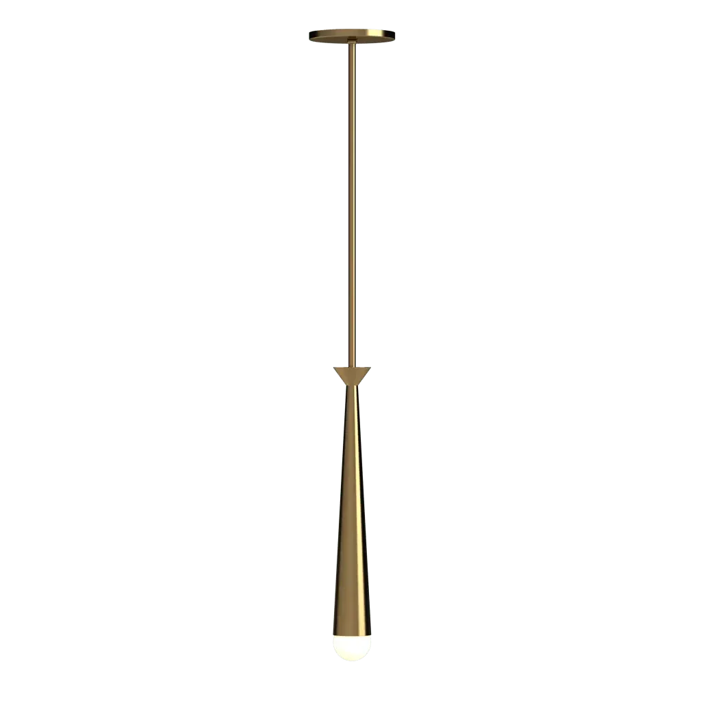 Plinth Pendant - dark bronze finish, front view