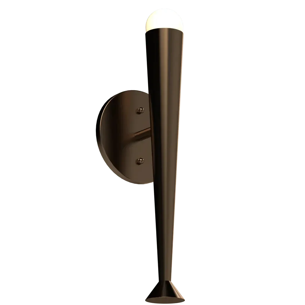 Plinth Sconce - dark bronze finish, front view