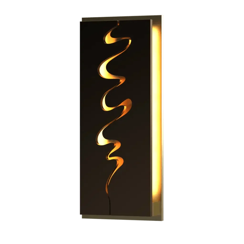 Riparian Wall Sconce - satin brass patina finish, interactive 3D view
