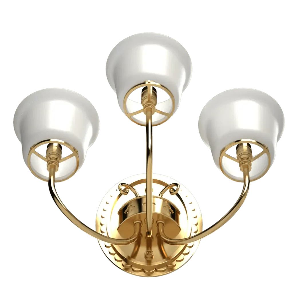 Washington Ave. Sconce - polished brass finish, interactive 3D view