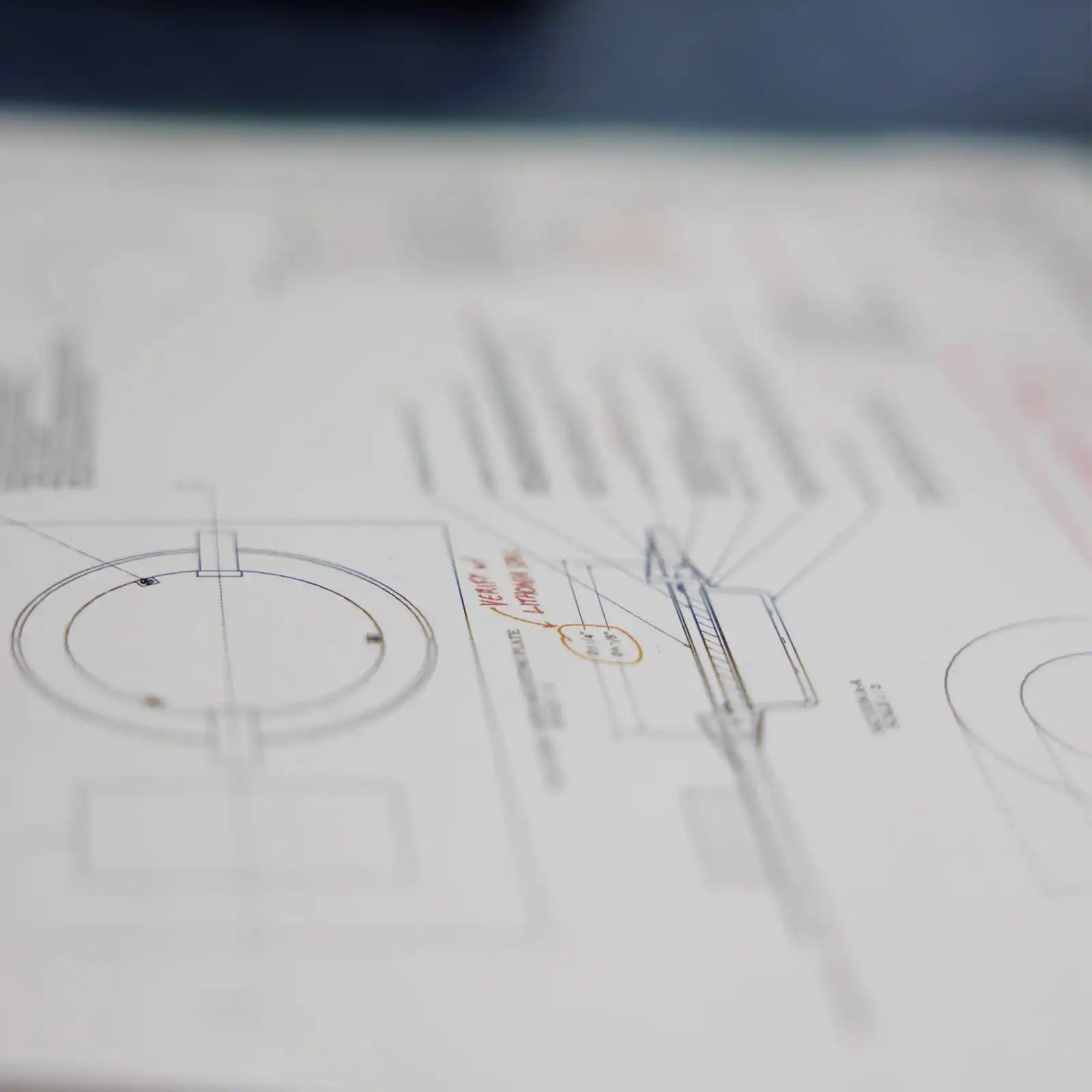 Technical drawing or blueprint for an industrial or mechanical component.